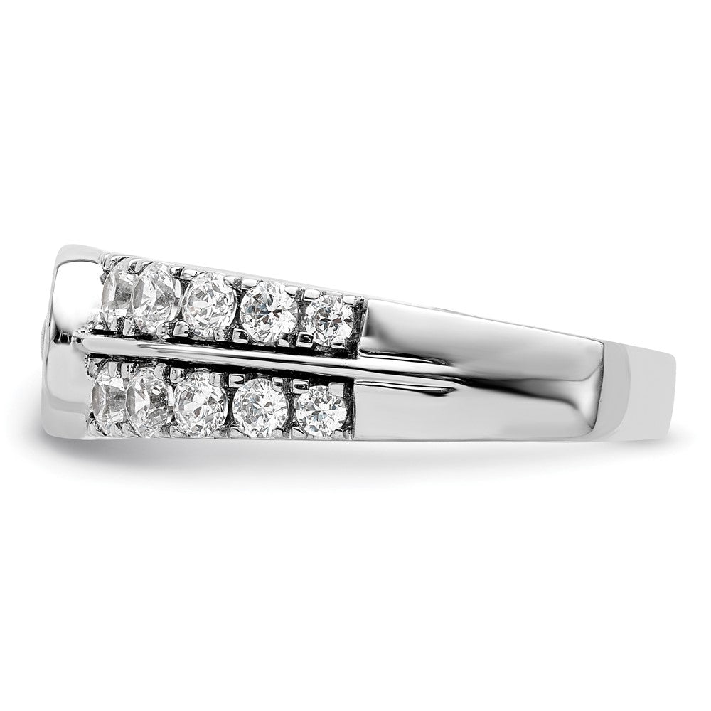 Shop Exclusive 14K White Gold Fancy Band with Lab-Grown Diamonds, Stylish Design