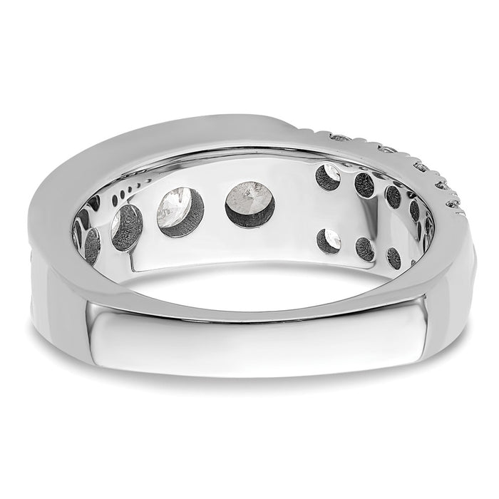 Shop Exclusive 14K White Gold Fancy Band with Lab-Grown Diamonds, Stylish Design-5
