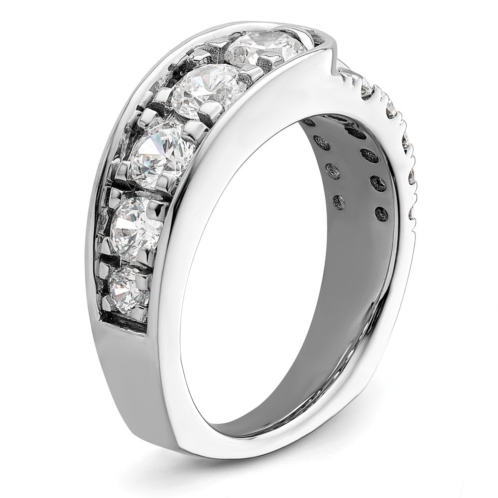 Shop Exclusive 14K White Gold Fancy Band with Lab-Grown Diamonds, Stylish Design