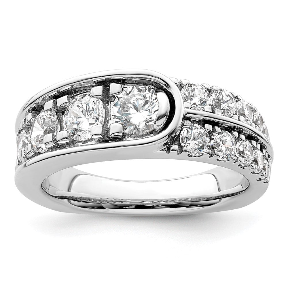 Shop Exclusive 14K White Gold Fancy Band with Lab-Grown Diamonds, Stylish Design