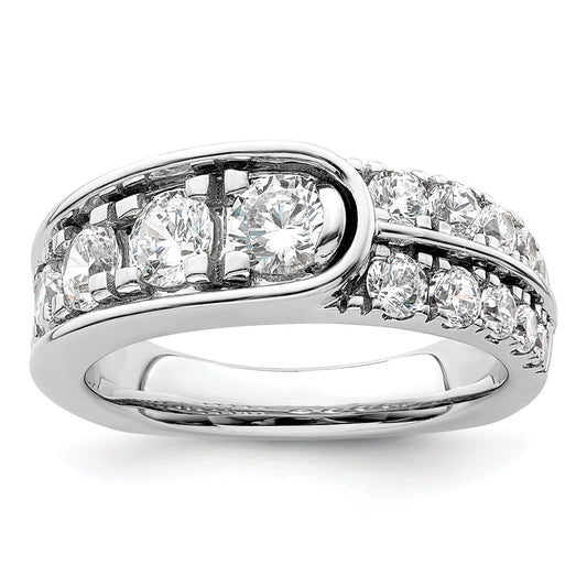 Shop Exclusive 14K White Gold Fancy Band with Lab-Grown Diamonds, Stylish Design