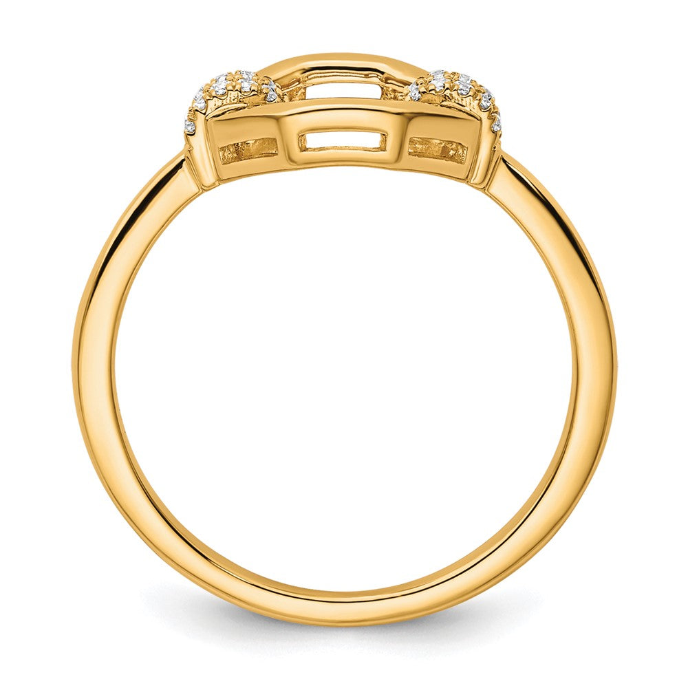 High-Quality 14K Gold Octagon Diamond Fashion Ring - Stylish & Affordable!