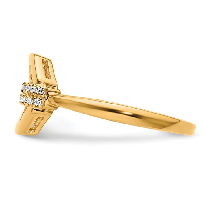High-Quality 14K Gold Octagon Diamond Fashion Ring - Stylish & Affordable!-3