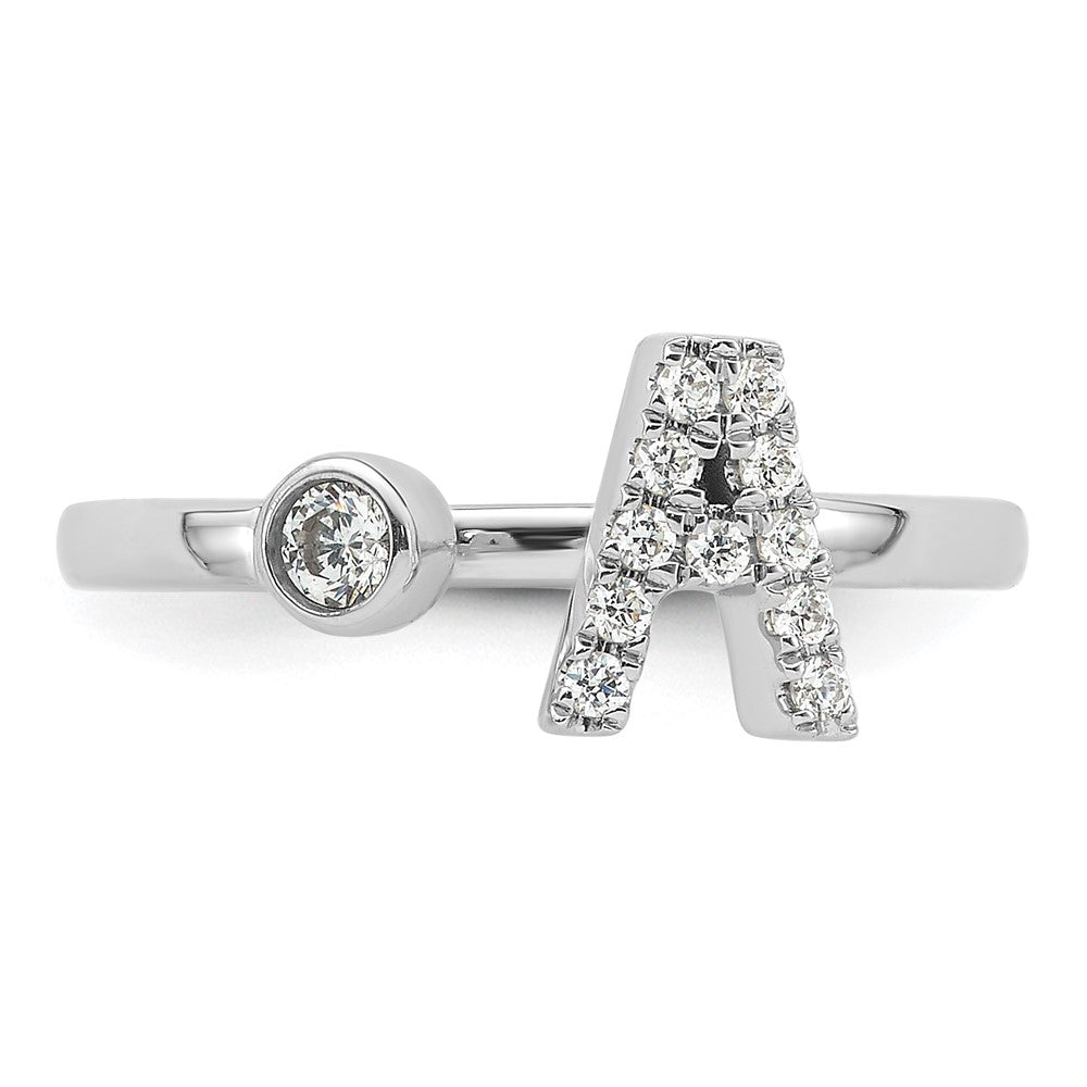 Shop 14K White Gold Adjustable Ring with 1/6 Carat Lab-Grown Diamond, Stylish A