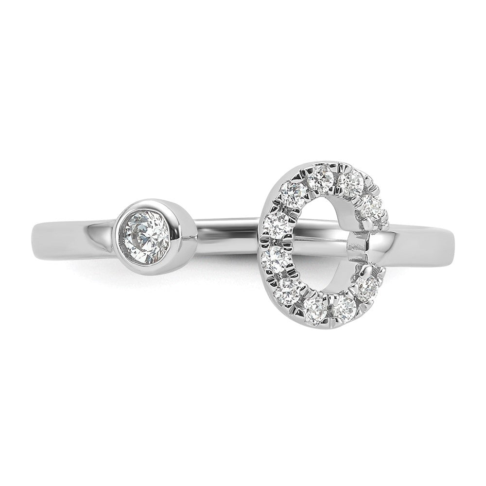 Buy Exclusive 14K White Gold Adjustable Initial C Ring | 1/5 Carat Lab Grown Diamond