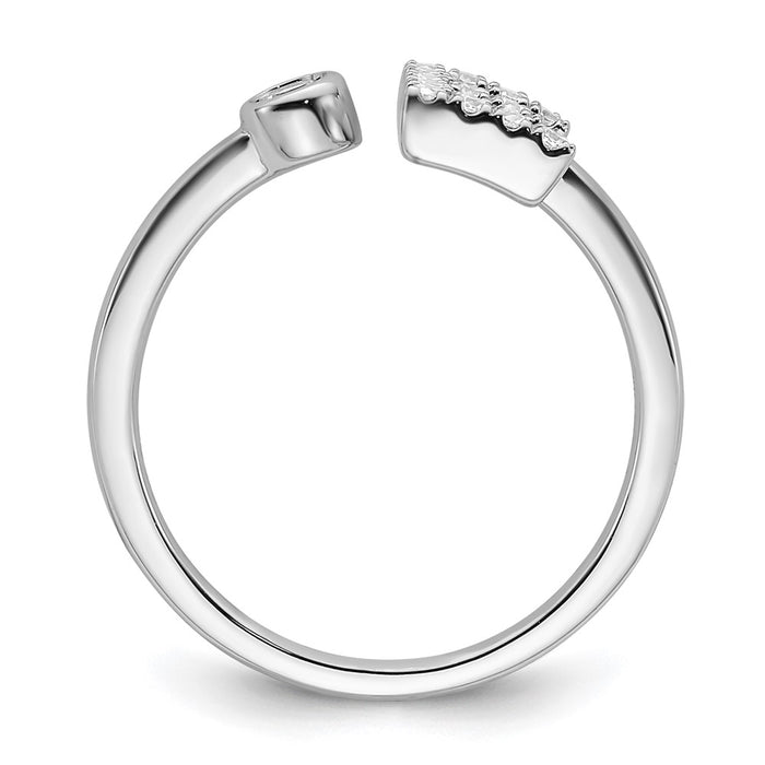 Buy Exclusive 14K White Gold Adjustable Ring with 1/5 Carat Lab-Grown Diamond-2