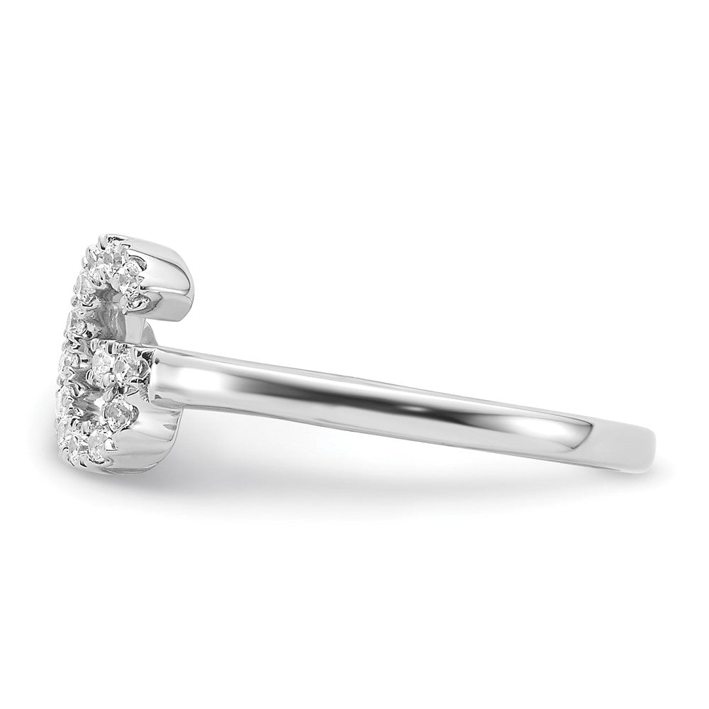 Exclusive 14K White Gold Adjustable Initial G Ring | 1/5 Carat Lab-Grown Diamond