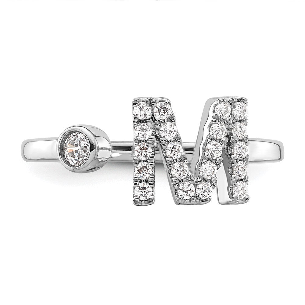 Shop Stylish 14K White Gold Adjustable Ring with 1/4 Carat Lab-Grown Diamond