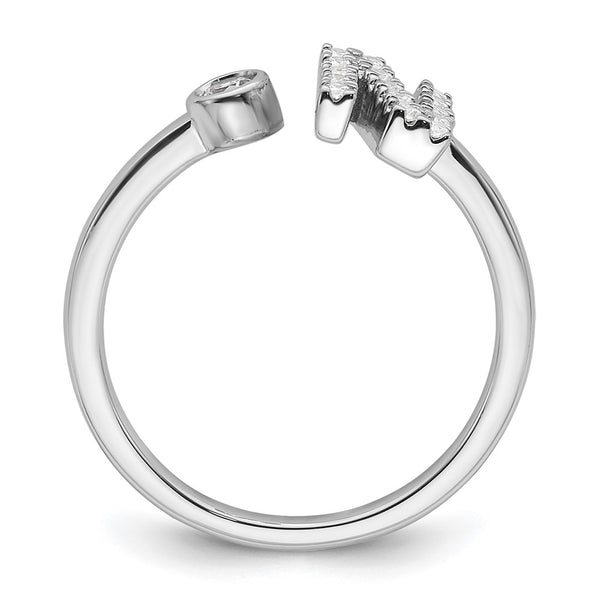 Shop Stylish 14K White Gold Adjustable Ring with 1/5 Carat Lab Grown Diamond
