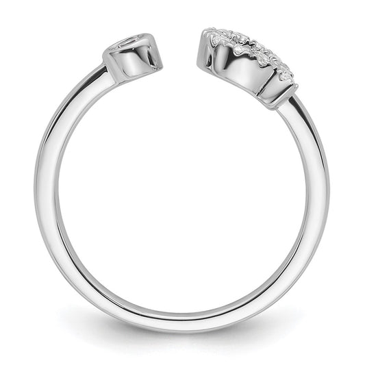 Buy Exclusive 14K White Gold Adjustable Ring with 1/5 Carat Lab Diamond