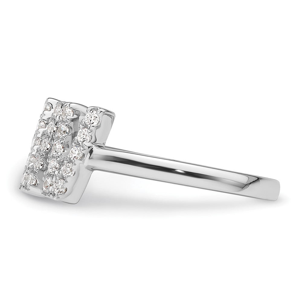 Shop Stylish 14K White Gold Initial W Ring with 1/4 Carat Lab Grown Diamond