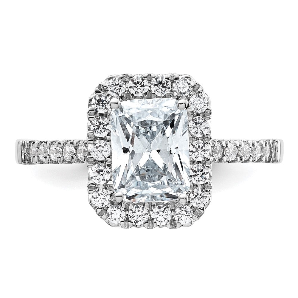 Buy 14K Lab-Grown Diamond Radiant Halo Semi-Mount Ring - Stylish Value!