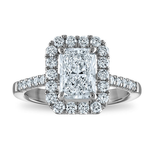 Buy Exclusive 14K White Gold 1.93ct Lab-Grown Diamond Halo Ring - Luxury Value