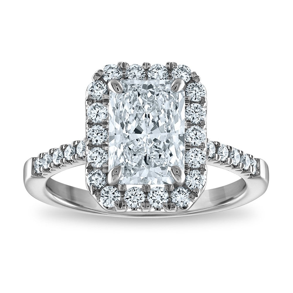 Buy Stylish 14K Certified 2.5ct Radiant Lab-Grown Diamond Halo Ring