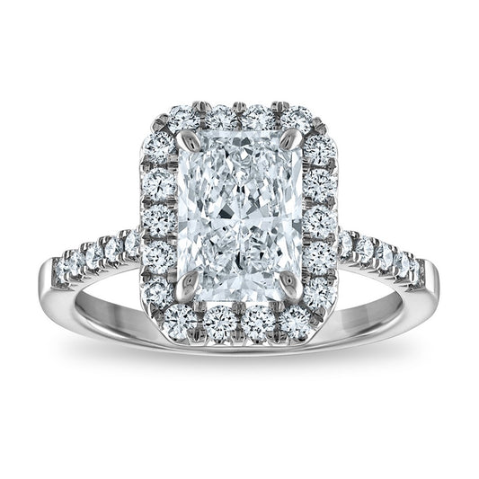 Buy Stylish 14K Certified 2.5ct Radiant Lab-Grown Diamond Halo Ring