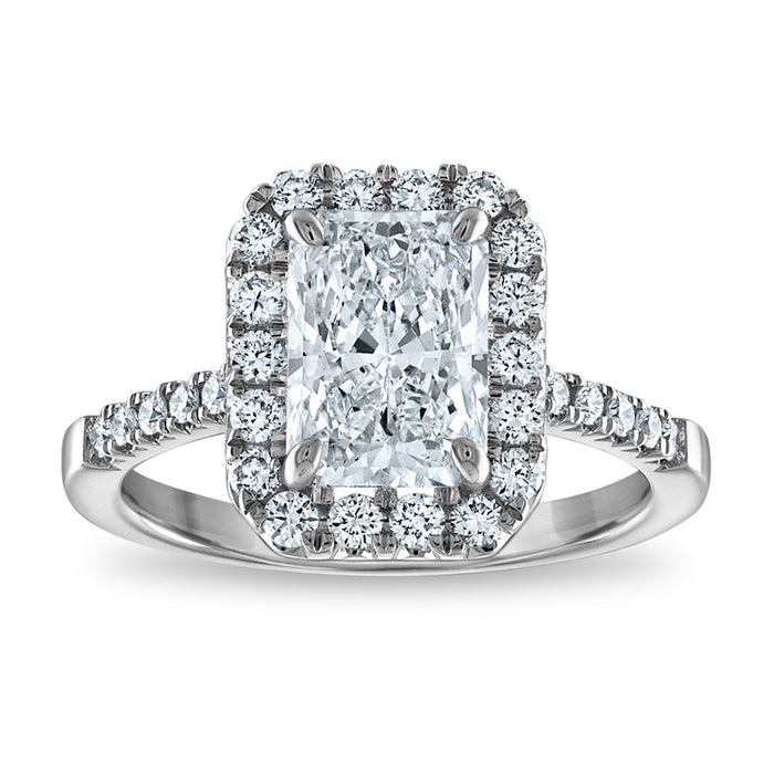 Buy Stylish 14K Certified 2.5ct Radiant Lab-Grown Diamond Halo Ring-1