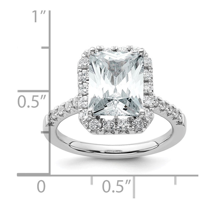 Buy Exclusive 14K Lab-Grown Diamond Radiant Halo Engagement Ring - Stylish & Affordable!-7