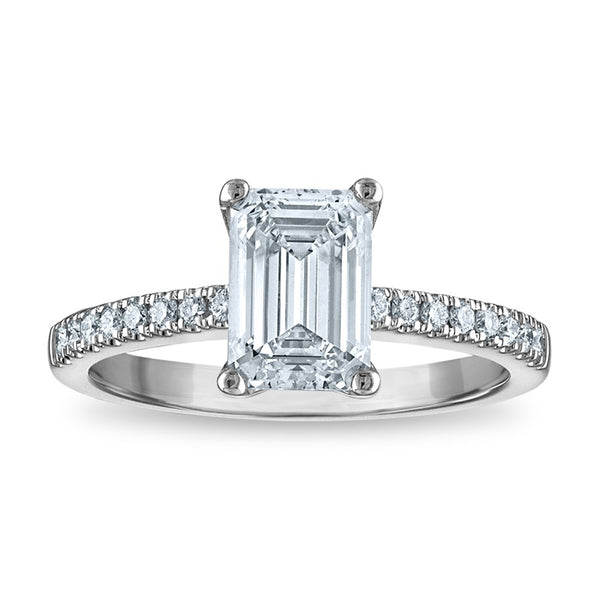 14K Certified 1.97ct Lab-Grown Emerald Ring with Diamonds