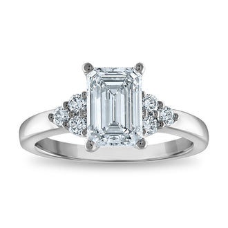 Buy Exclusive 2.04ct Lab-Grown Emerald Engagement Ring in 14K Gold