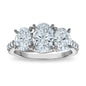 Buy Exclusive 14K White Gold 3-Stone Oval Lab-Grown Diamond Engagement Ring-1
