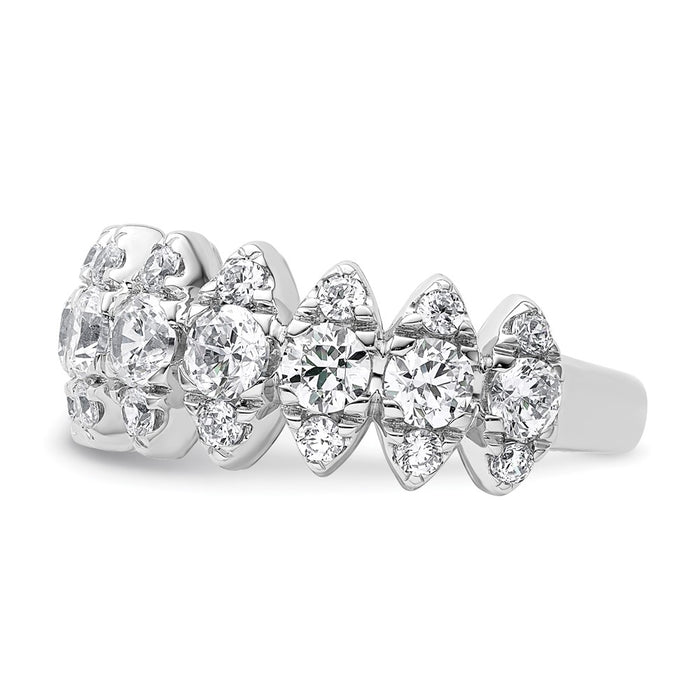 Shop Stylish 14K White Gold Diamond Band - 2.375 Carat VS DEF Value-3