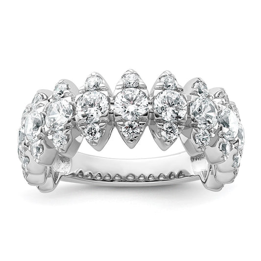 Shop Stylish 14K White Gold Diamond Band - 2.375 Carat VS DEF Value