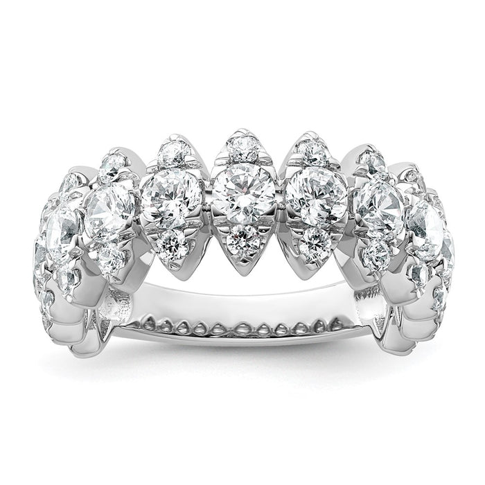 Shop Stylish 14K White Gold Diamond Band - 2.375 Carat VS DEF Value-1