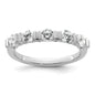Shop Stylish 14K White Gold Wedding Band - 5-Stone Diamond Tension Set-1