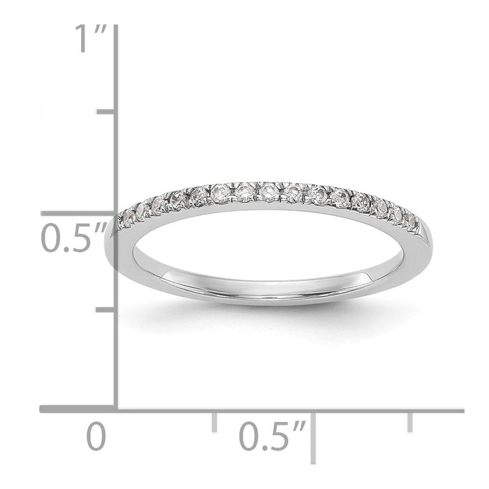 High-Quality 14K White Gold 'C' Quality Diamond Wedding Band - Stylish Value!-7