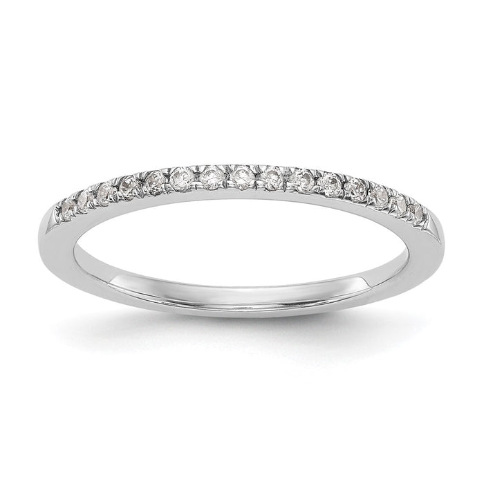 High-Quality 14K White Gold 'C' Quality Diamond Wedding Band - Stylish Value!-1