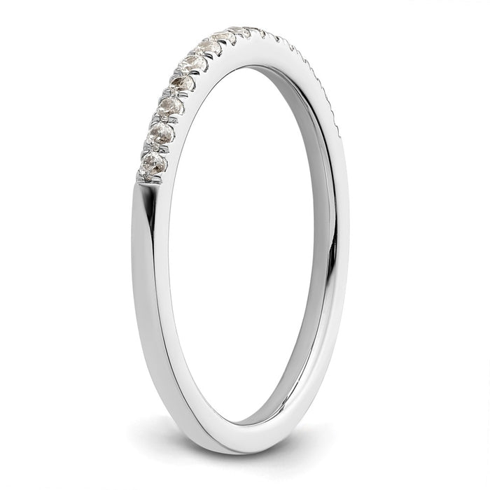 Buy Stylish 14K White Gold Wedding Band Set with 1/5 Carat Diamonds-6