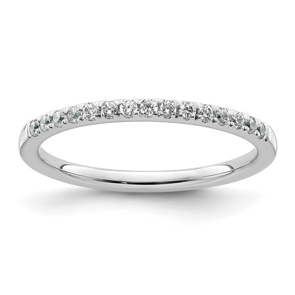 14K White Gold Wedding Band Set with 1/5 Carat Diamonds - Style GR1-1022424