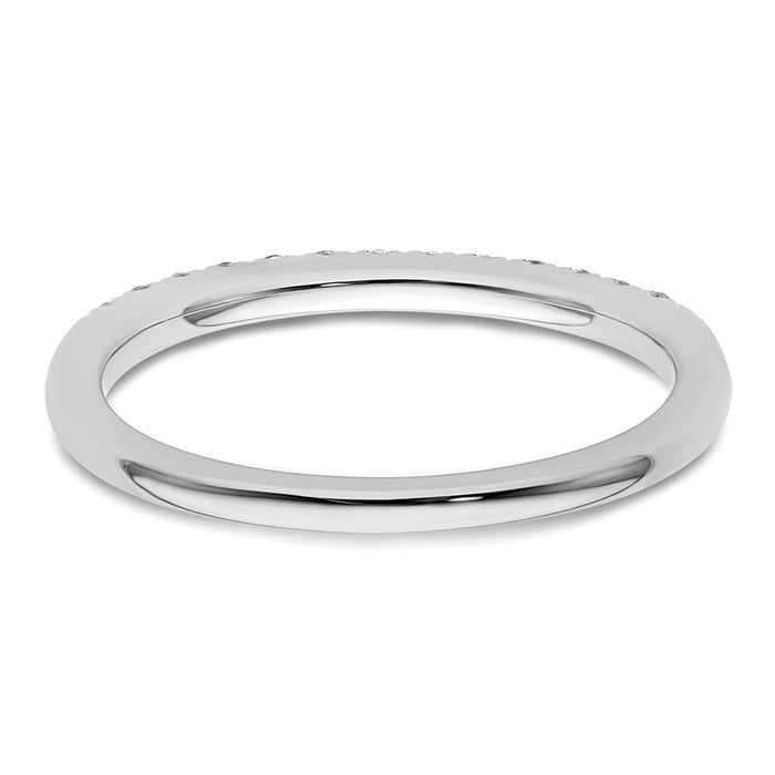 Buy 14K White Gold 1/4 Carat Diamond Wedding Band Set - Stylish & Affordable!-5