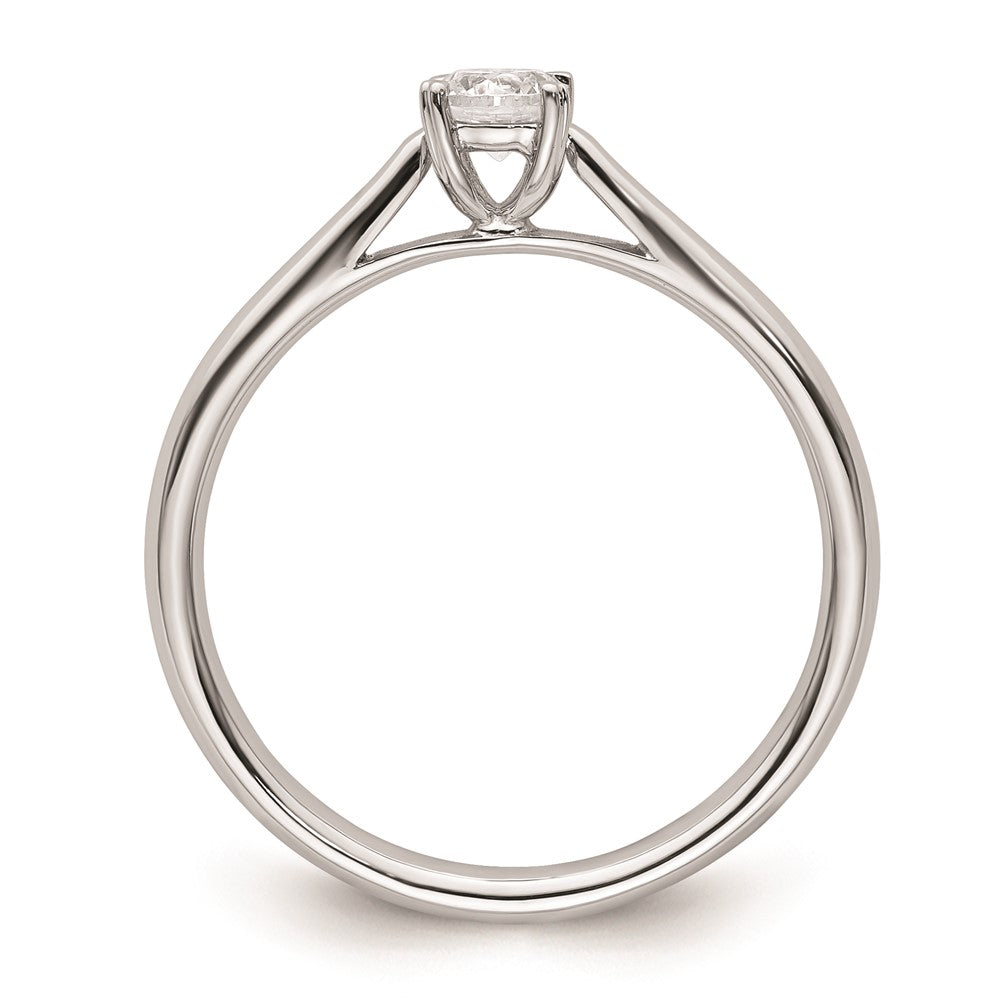 Buy Stylish 14K White Gold 1/4 Carat Round Solitaire Engagement Ring