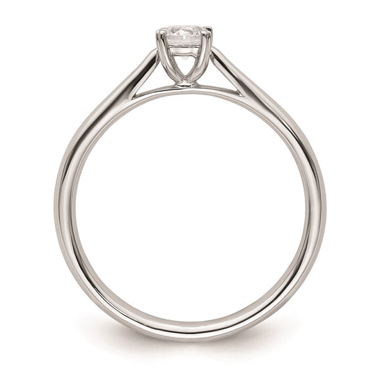 Buy Stylish 14K White Gold 1/4 Carat Round Solitaire Engagement Ring