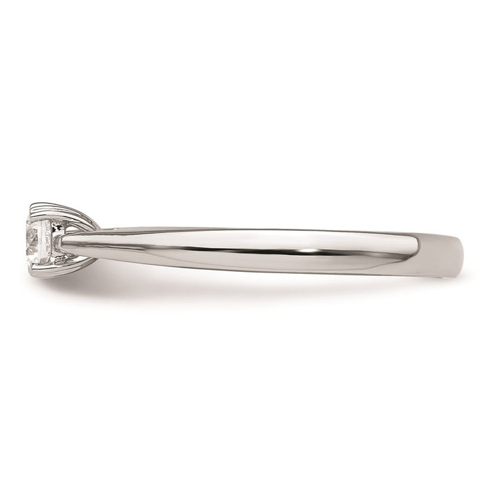 Buy Stylish 14K White Gold 1/4 Carat Round Solitaire Engagement Ring-3
