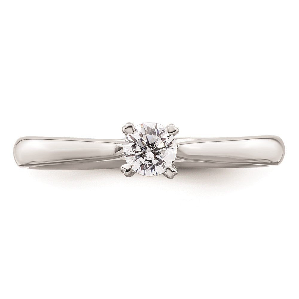 Buy Stylish 14K White Gold 1/4 Carat Round Solitaire Engagement Ring