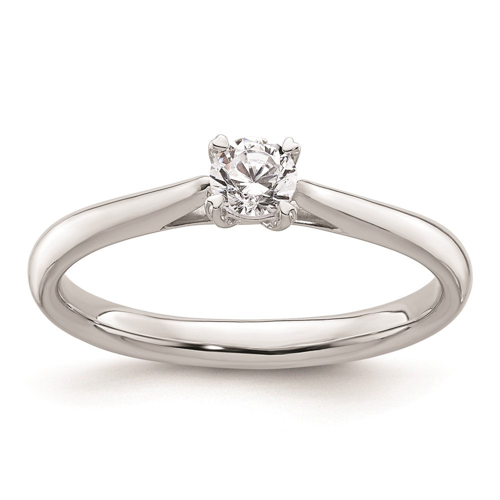 Buy Stylish 14K White Gold 1/4 Carat Round Solitaire Engagement Ring