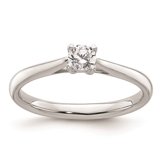 Buy Stylish 14K White Gold 1/4 Carat Round Solitaire Engagement Ring