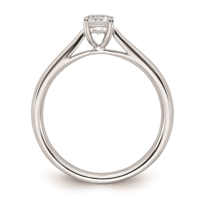 Buy Exclusive 14K White Gold 1/3 Carat Round Solitaire Engagement Ring-2