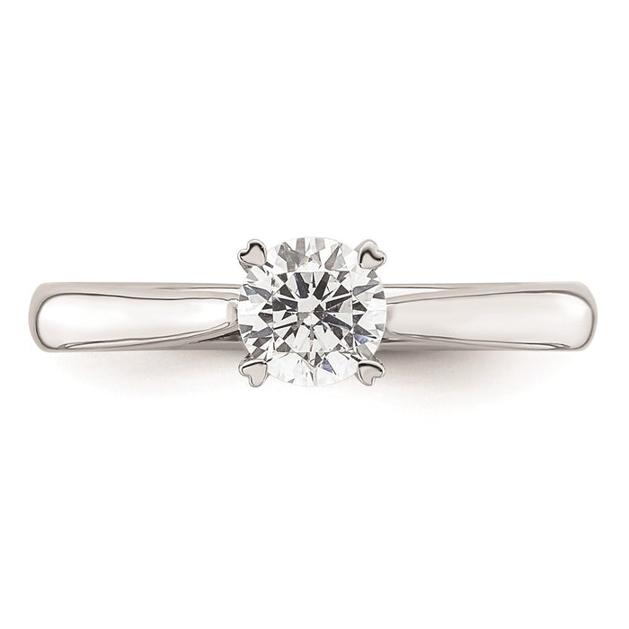 Buy 14K White Gold 1/2 Carat Round Engagement Ring Setting | Stylish & Affordable-4