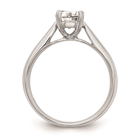 Buy 14K White Gold 1 Carat Round Solitaire Engagement Ring - Stylish Design