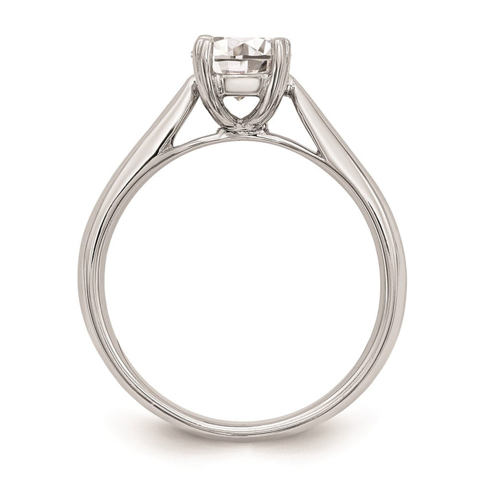 Buy 14K White Gold 1 Carat Round Solitaire Engagement Ring - Stylish Design-2