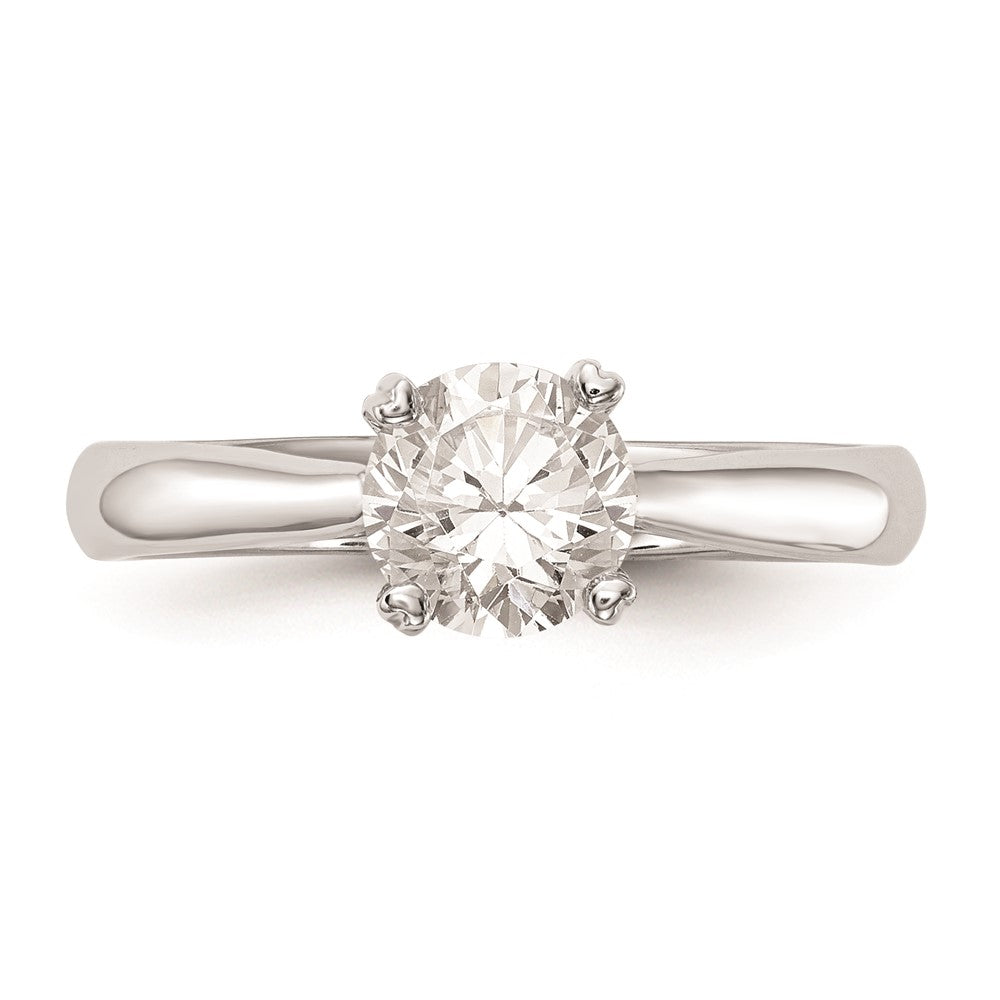 Buy 14K White Gold 1 Carat Round Solitaire Engagement Ring - Stylish Design