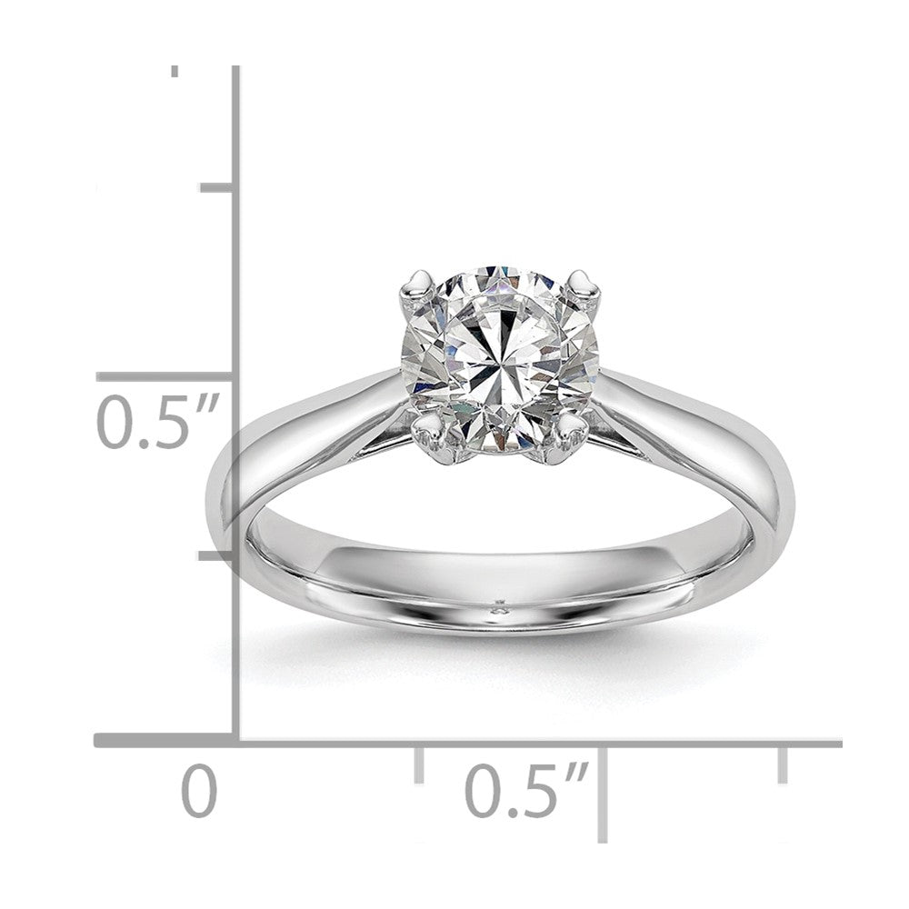 Buy 14K White Gold 1 Carat Round Solitaire Engagement Ring - Stylish Design