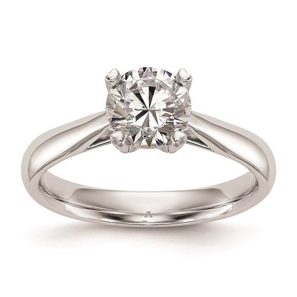 14K White Gold 1 Carat Round Solitaire Engagement Ring - Style GR1-1022451