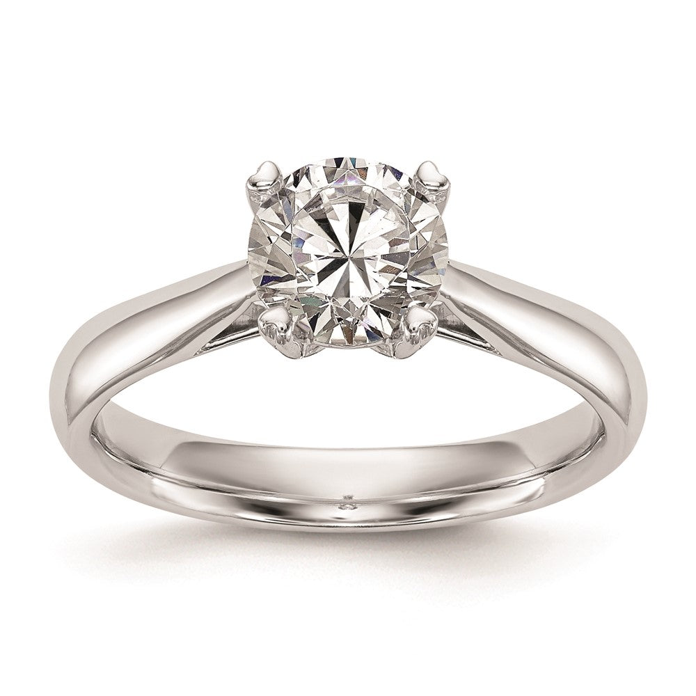 Buy 14K White Gold 1 Carat Round Solitaire Engagement Ring - Stylish Design