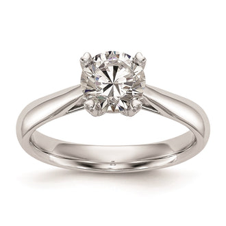 Buy 14K White Gold 1 Carat Round Solitaire Engagement Ring - Stylish Design