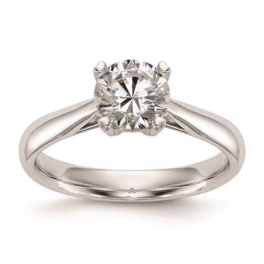 Buy 14K White Gold 1 Carat Round Solitaire Engagement Ring - Stylish Design