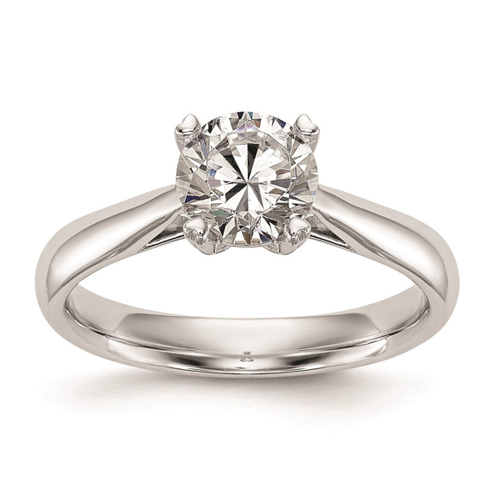 Buy 14K White Gold 1 Carat Round Solitaire Engagement Ring - Stylish Design-1
